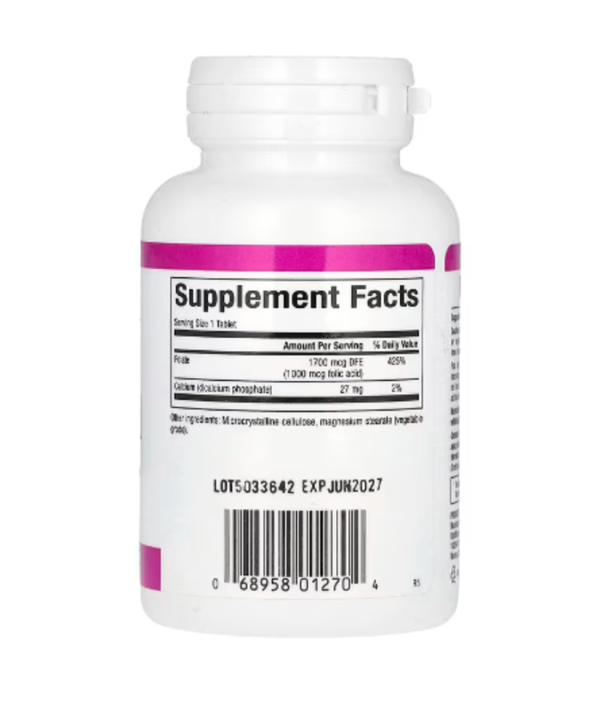 Natural Factors, Folic Acid, 1,000 mcg, 90 Tablets