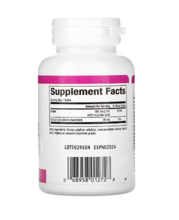 Natural Factors, Folic Acid, 400 mcg, 90 Tablets