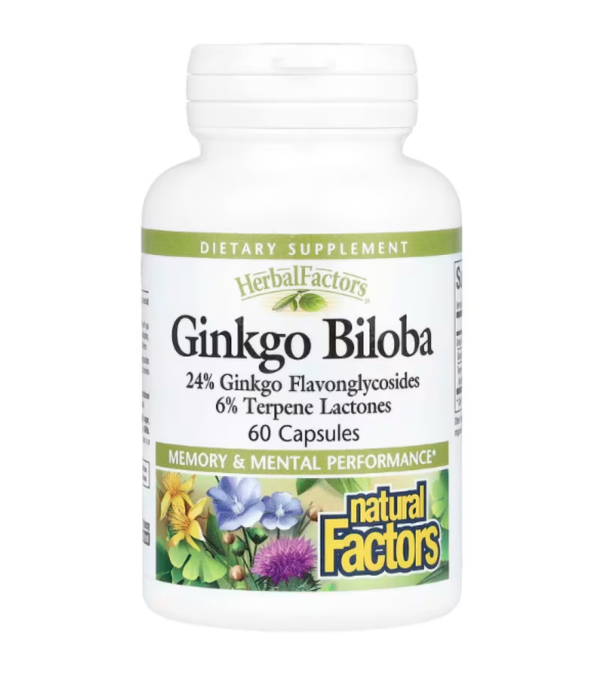 Natural Factors, Ginkgo Biloba, 60 Capsules