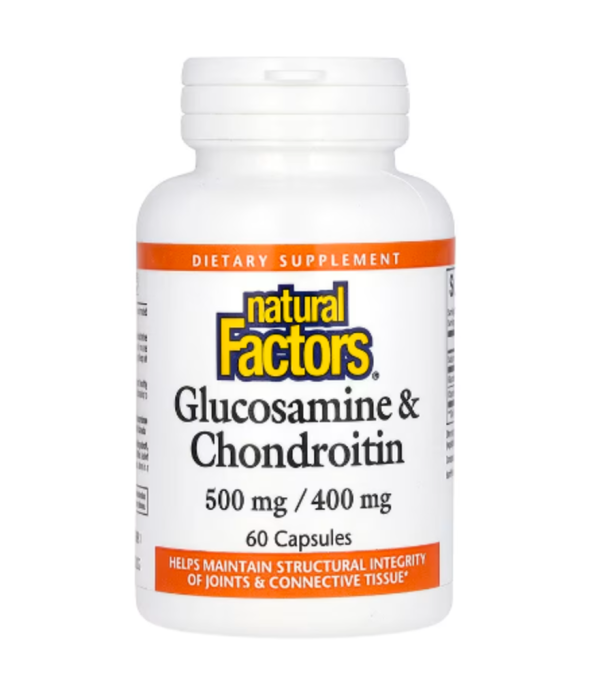 Natural Factors, Glucosamine & Chondroitin, 60 Capsules