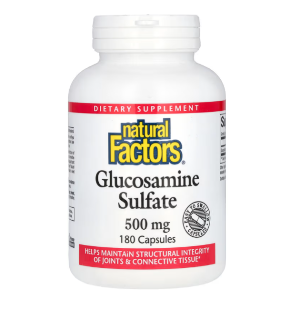 Natural Factors, Glucosamine Sulfate, 500 mg, 180 Capsules
