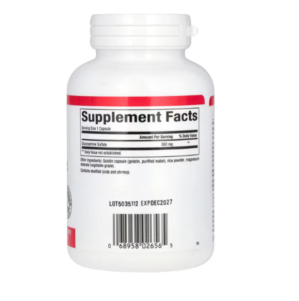 Natural Factors, Glucosamine Sulfate, 500 mg, 180 Capsules