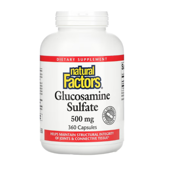 Natural Factors, Glucosamine Sulfate, 500 mg, 360 Capsules