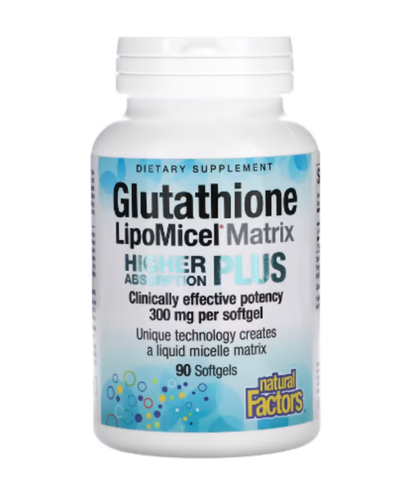Natural Factors, Glutathione LipoMicel Matrix, 300 mg, 90 Softgels