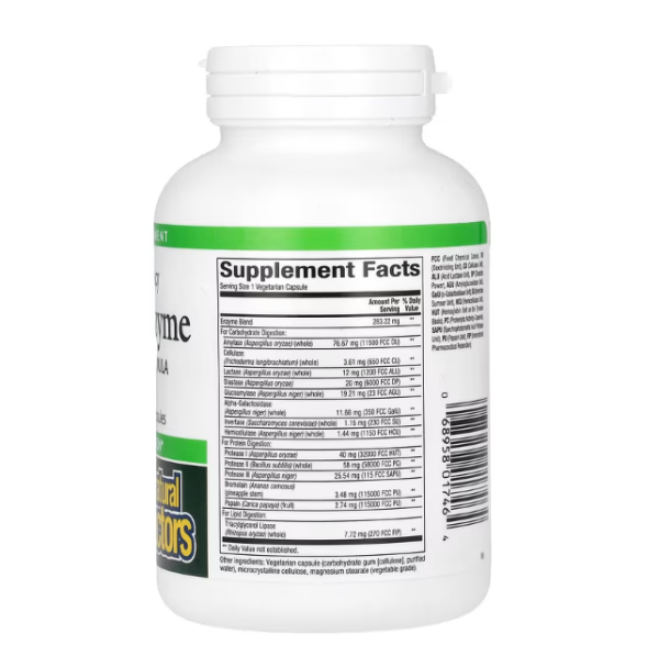 Natural Factors, High Potency, Multi Enzyme, 120 Vegetarian Capsules