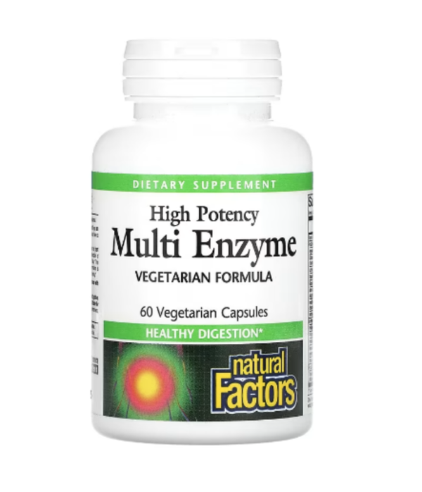 Natural Factors, High Potency Multi Enzyme, 60 Vegetarian Capsules