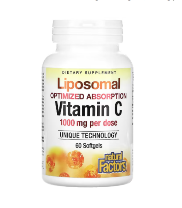 Natural Factors, Liposomal Vitamin C, 1,000 mg, 60 Softgels (500 mg per Softgel)