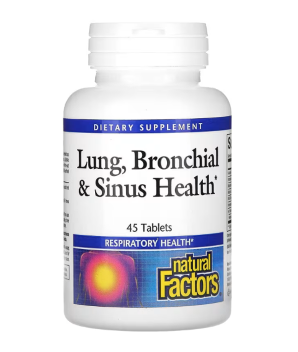 Natural Factors, Lung, Bronchial & Sinus Health, 45 Tablets