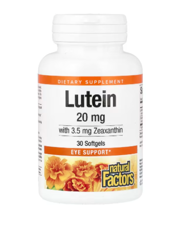 Natural Factors, Lutein, 20 mg , 30 Softgels