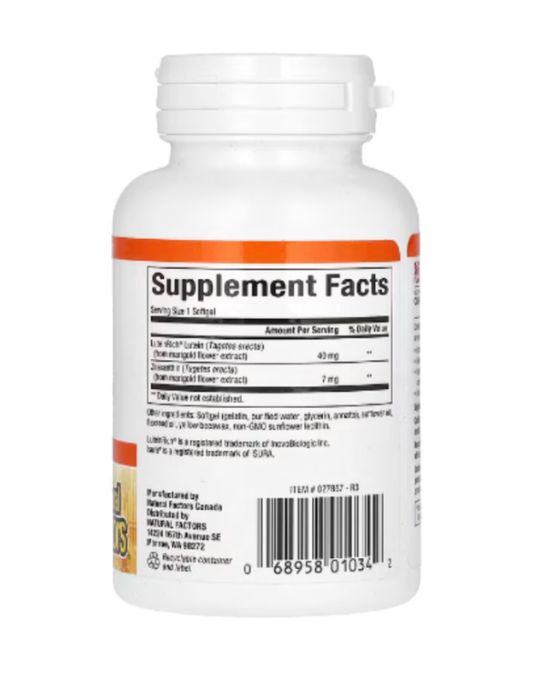 Natural Factors, Lutein, 40 mg, 30 Softgels