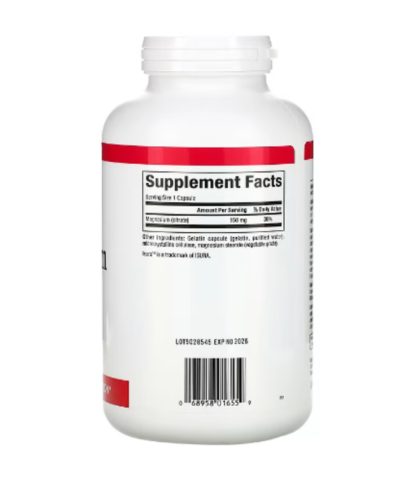 Natural Factors, Magnesium Citrate, 150 mg, 360 Capsules