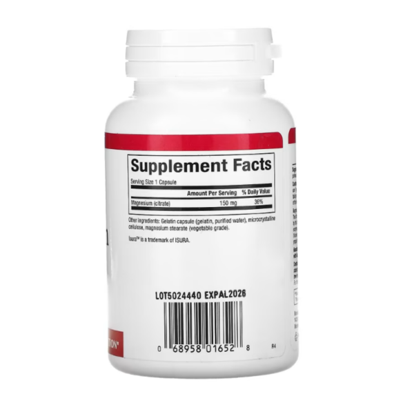 Natural Factors, Magnesium Citrate, 150 mg, 90 Capsules