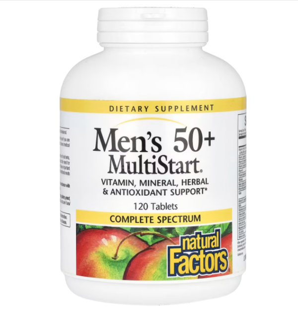 Natural Factors, Men's 50+ MultiStart, 120 Tablets