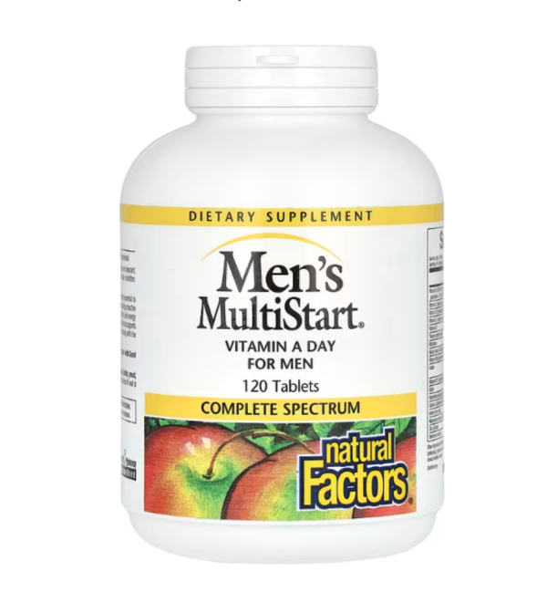 Natural Factors, Men's MultiStart, Vitamin A Day for Men, 120 Tablets