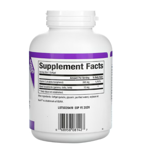 Natural Factors, Mixed Vitamin E, 268 mg (400 IU), 240 Softgels