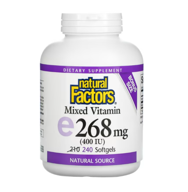 Natural Factors, Mixed Vitamin E, 268 mg (400 IU), 240 Softgels