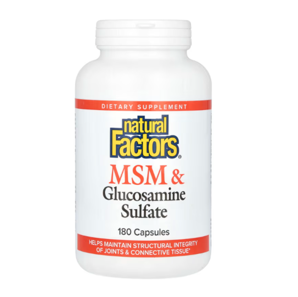 Natural Factors, MSM & Glucosamine Sulfate, 180 Capsules