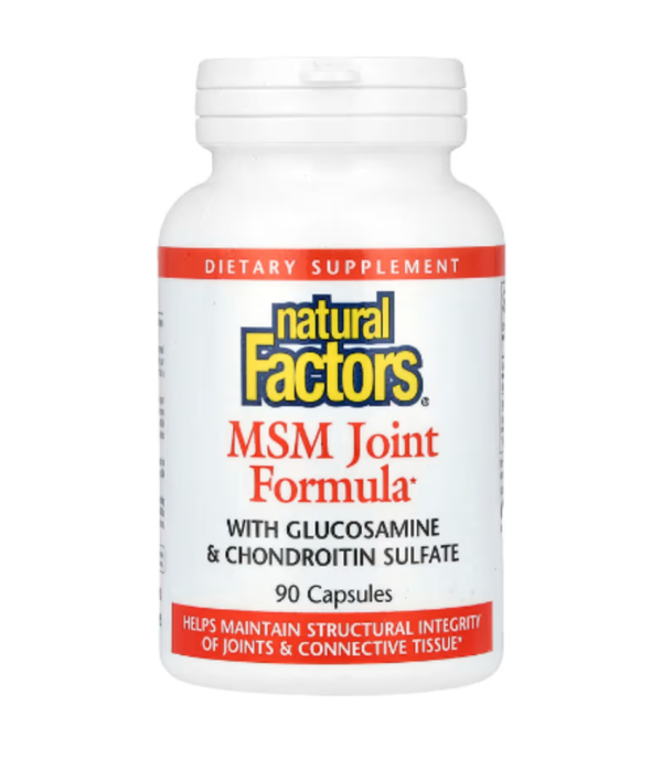 Natural Factors, MSM Joint Formula with Glucosamine & Chondroitin Sulfate, 90 Capsules