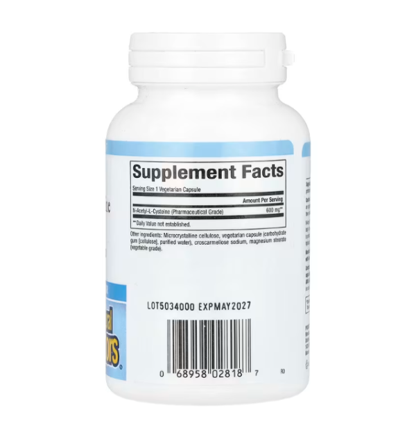 Natural Factors, NAC, N-Acetyl-L-Cysteine, 600 mg, 60 Vegetarian Capsules