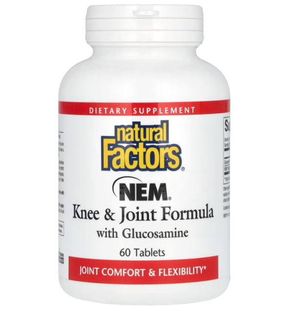 Natural Factors, NEM Knee & Joint Formula with Glucosamine, 60 Tablets