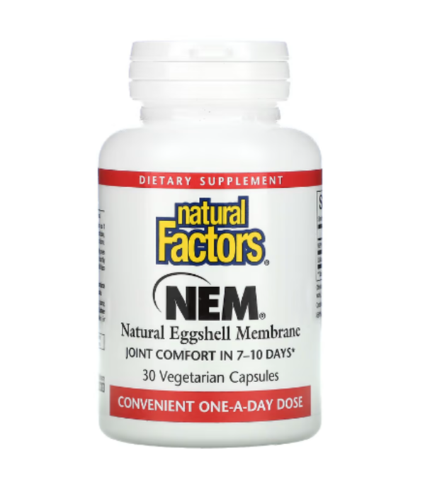 Natural Factors, NEM, Natural Eggshell Membrane, 30 Vegetarian Capsules