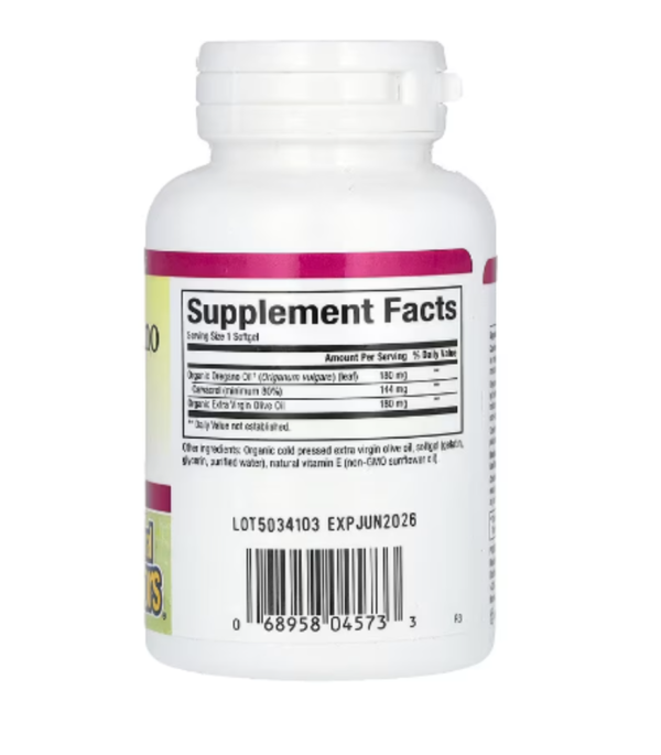 Natural Factors, Oil Of Oregano, 180 mg, 30 Softgels