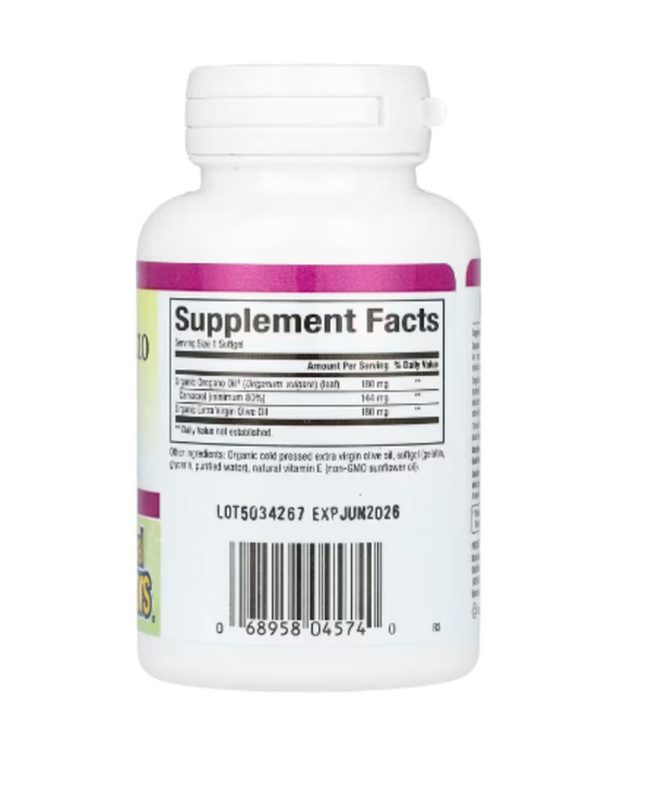 Natural Factors, Oil Of Oregano, 180 mg, 60 Softgels