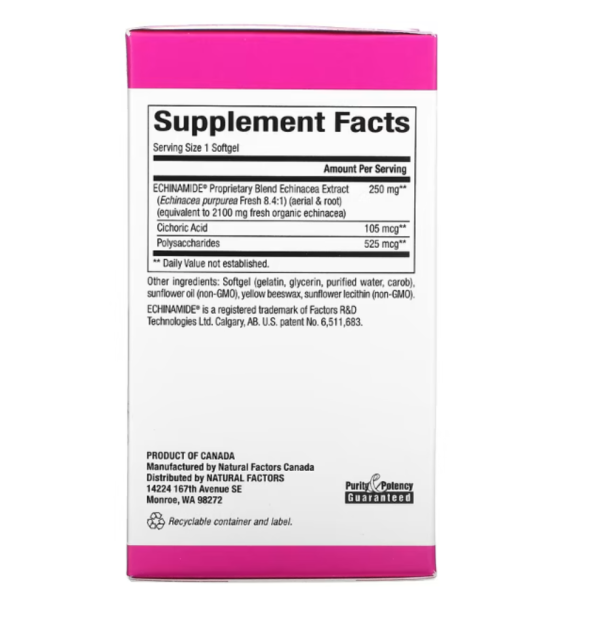 Natural Factors, Patented Echinamide, 60 Softgels