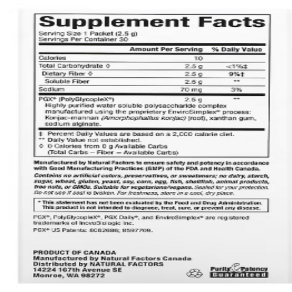 Natural Factors, PGX Daily, Singles, 30 Convenient Sticks, (2.5 g) Each