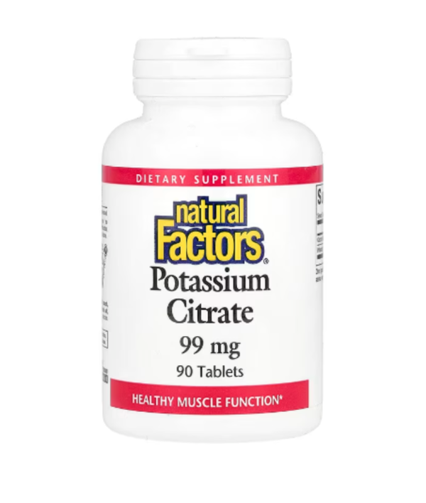 Natural Factors, Potassium Citrate, 99 mg, 90 Tablets