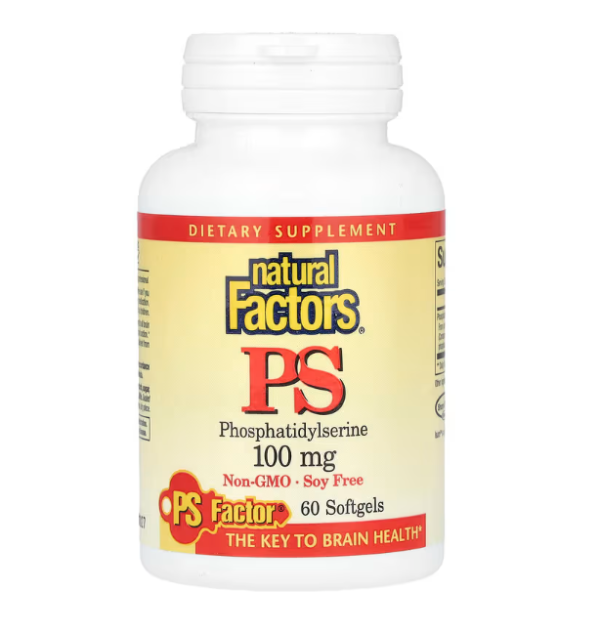 Natural Factors, PS Phosphatidylserine, 100 mg, 60 Softgels