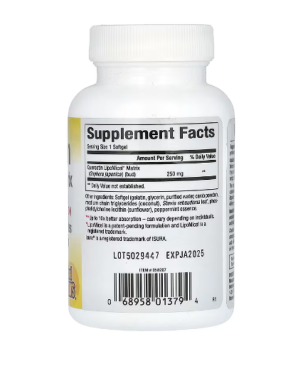 Natural Factors, Quercetin LipoMicel Matrix, 30 Liquid Softgels