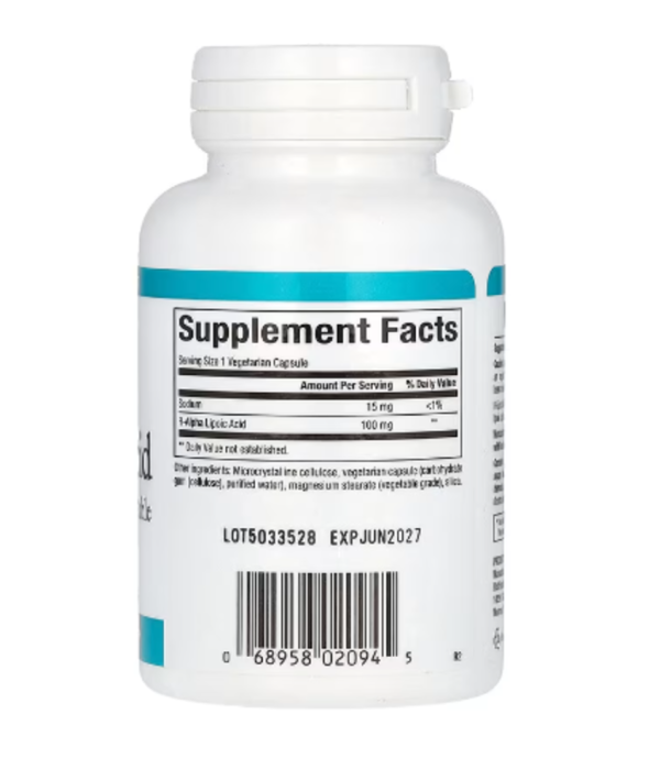Natural Factors, R-Lipoic Acid, 100 mg, 60 Vegetarian Capsules