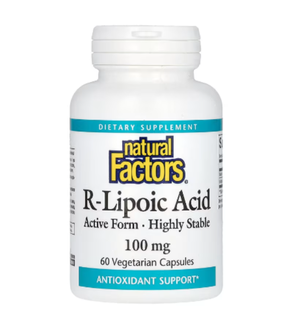 Natural Factors, R-Lipoic Acid, 100 mg, 60 Vegetarian Capsules