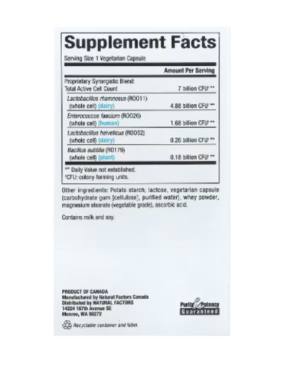 Natural Factors, ReliefBiotic™ IB, 7 Billion, 30 Vegetarian Capsules