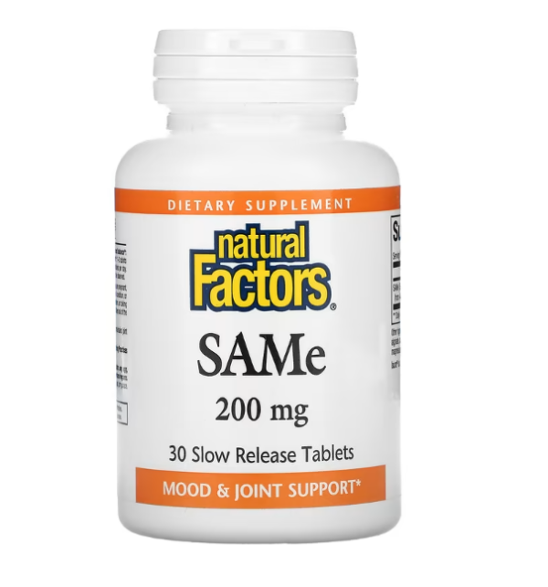 Natural Factors, SAMe (Disulfate Tosylate), 200 mg, 30 Slow Release Tablets