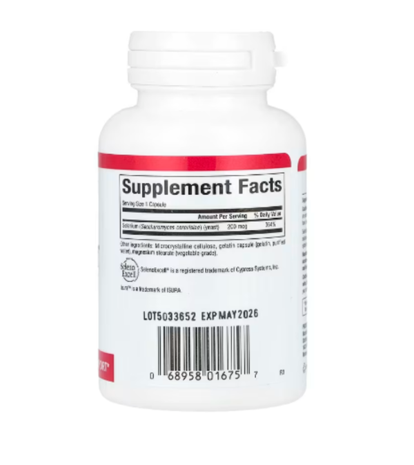 Natural Factors, SelenoExcell, Selenium, 200 mcg, 90 Capsules