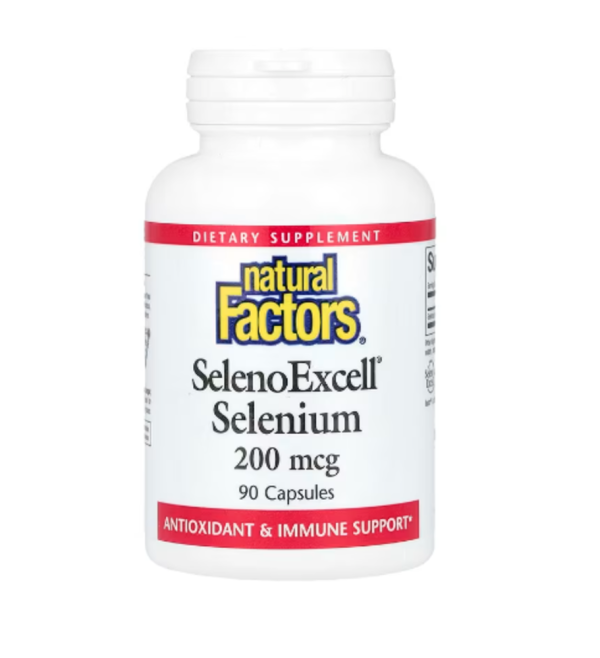 Natural Factors, SelenoExcell, Selenium, 200 mcg, 90 Capsules