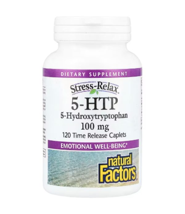 Natural Factors, Stress-Relax, 5-HTP, 100 mg, 120 Time Release Caplets