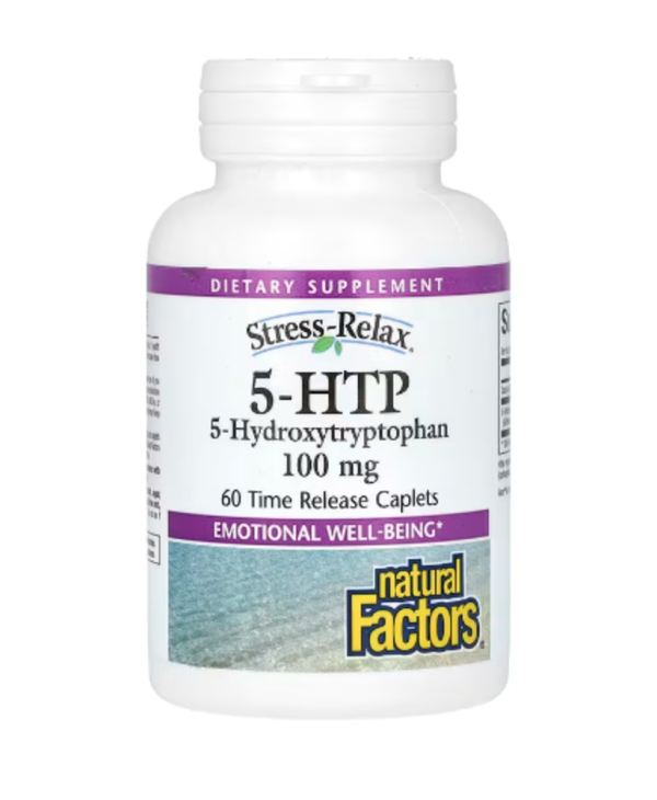 Natural Factors, Stress-Relax, 5-HTP, 100 mg, 60 Time Release Caplets