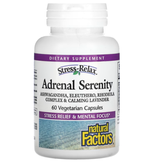 Natural Factors, Stress-Relax, Adrenal Serenity, 60 Vegetarian Capsules