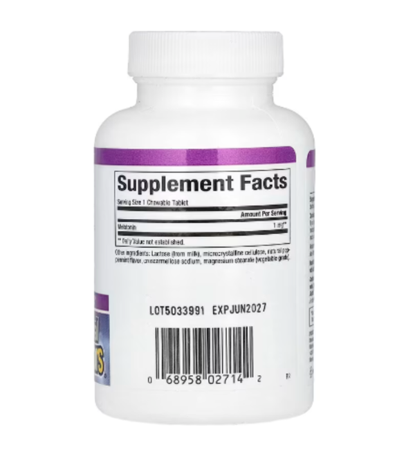 Natural Factors, Stress-Relax, Melatonin, 1 mg, 180 Chewable Tablets