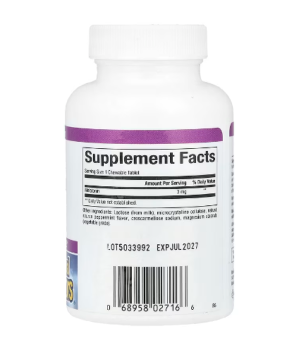 Natural Factors, Stress-Relax, Melatonin, 3 mg , 180 Chewable Tablets
