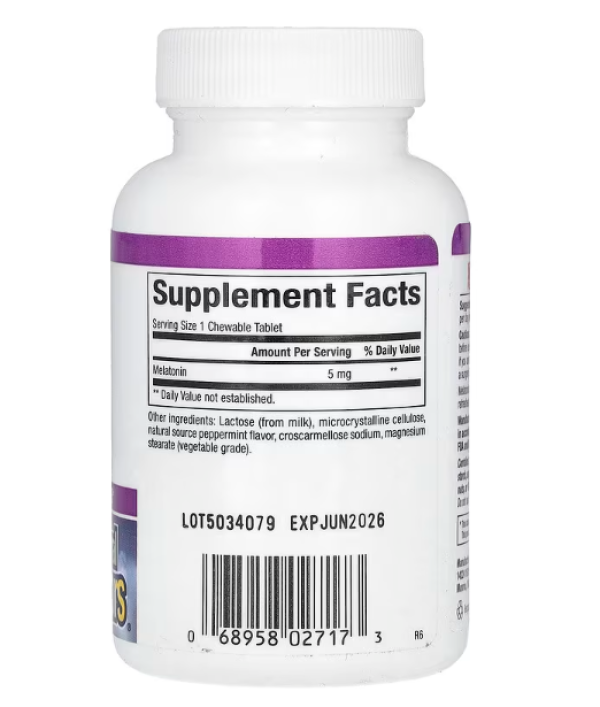 Natural Factors, Stress-Relax, Melatonin, 5 mg, 90 Chewable Tablets