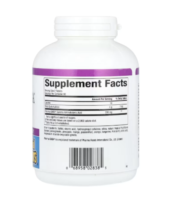 Natural Factors, Stress-Relax®, Pharma GABA®, 100 mg, 120 Chewable Tablets