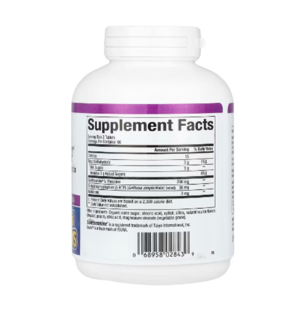 Natural Factors, Stress-Relax, Tranquil Sleep, 5-HTP, Suntheanine & Melatonin, 120 Chewable Tablets