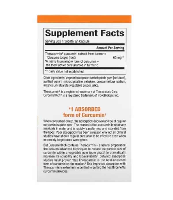 Natural Factors, Theracurmin, Double Strength, 30 Vegetarian Capsules