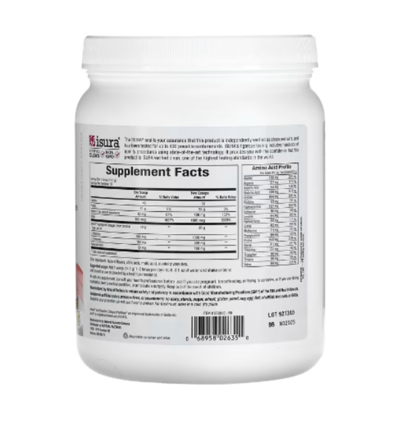 Natural Factors, Total Body Collagen, Bioactive Peptides, Pomegranate, 100 mg, 1 lb 1 oz (500 g)