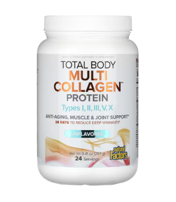 Natural Factors, Total Body, Multi Collagen Protein, Unflavored, 9.41 oz (267 g)