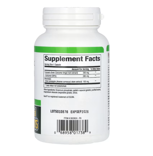 Natural Factors, Turmeric & Bromelain, 450 mg, 90 Capsules
